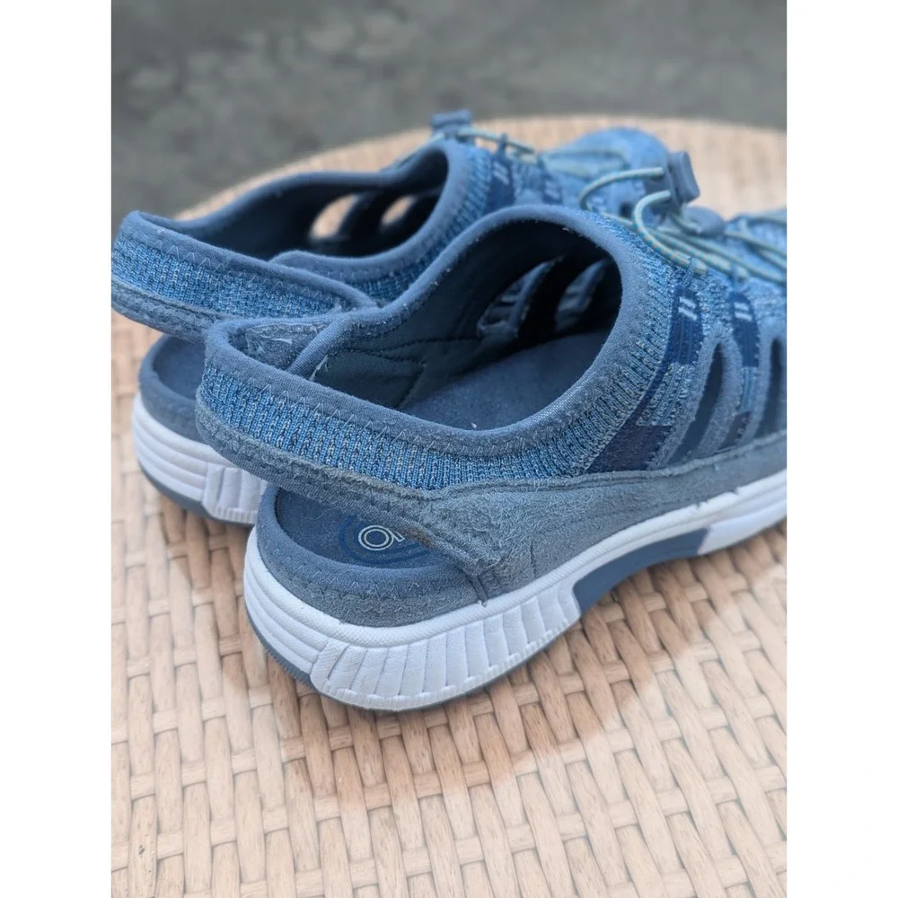 Outdoor Hiking Water Shoes Closed Toe Sport Sandals Orthofeet Blue Women 9 XW